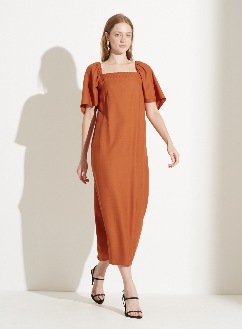 VESTIDO FORUM M MARROM BURNT