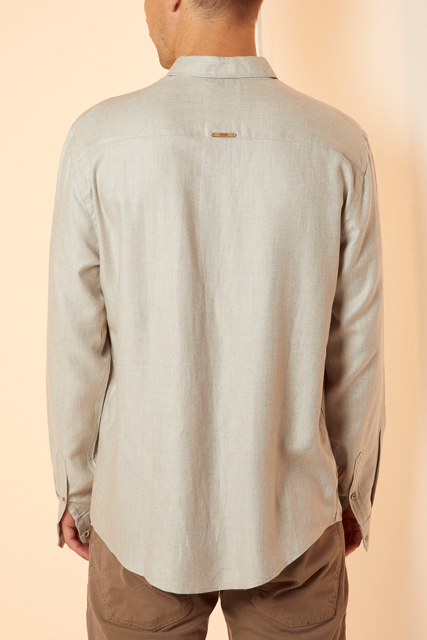 CAMISA LINHO RELAX GG OFF/MARROM