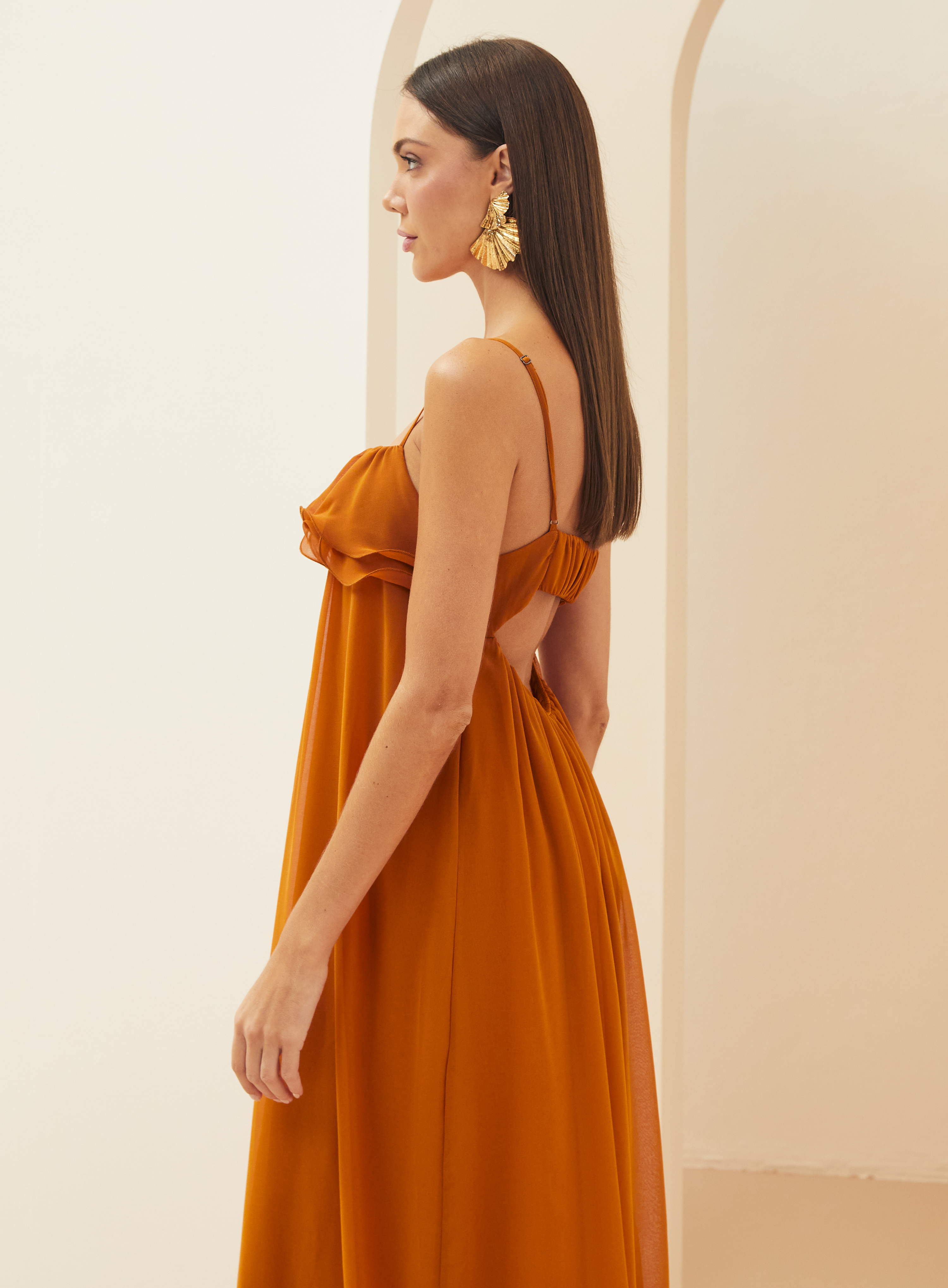 VESTIDO FORUM M MARROM ESPECIARIAS