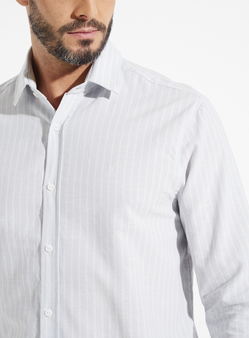 CAMISA LINHO LISTRADA SLIM FIT 3 LISTRADO