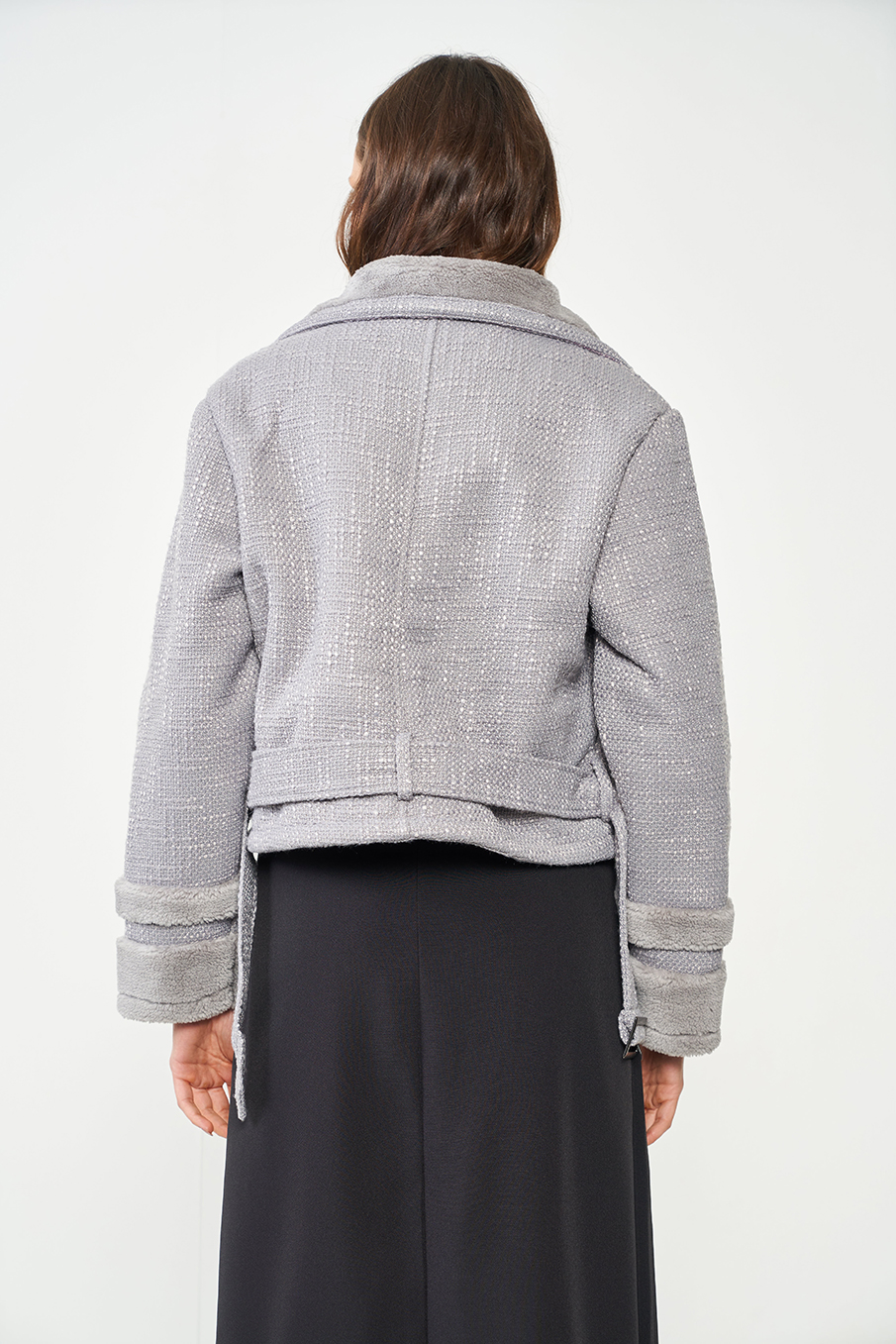 CASACO TWEED G CINZA ALITA