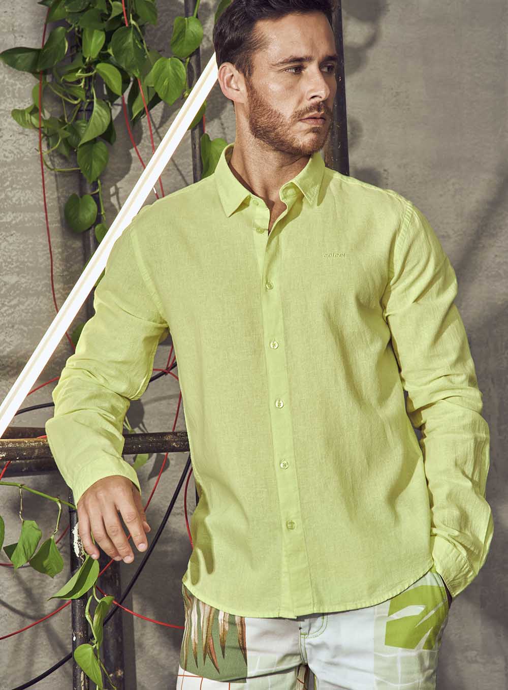 CAMISA LINHO RELAX G AMARELO