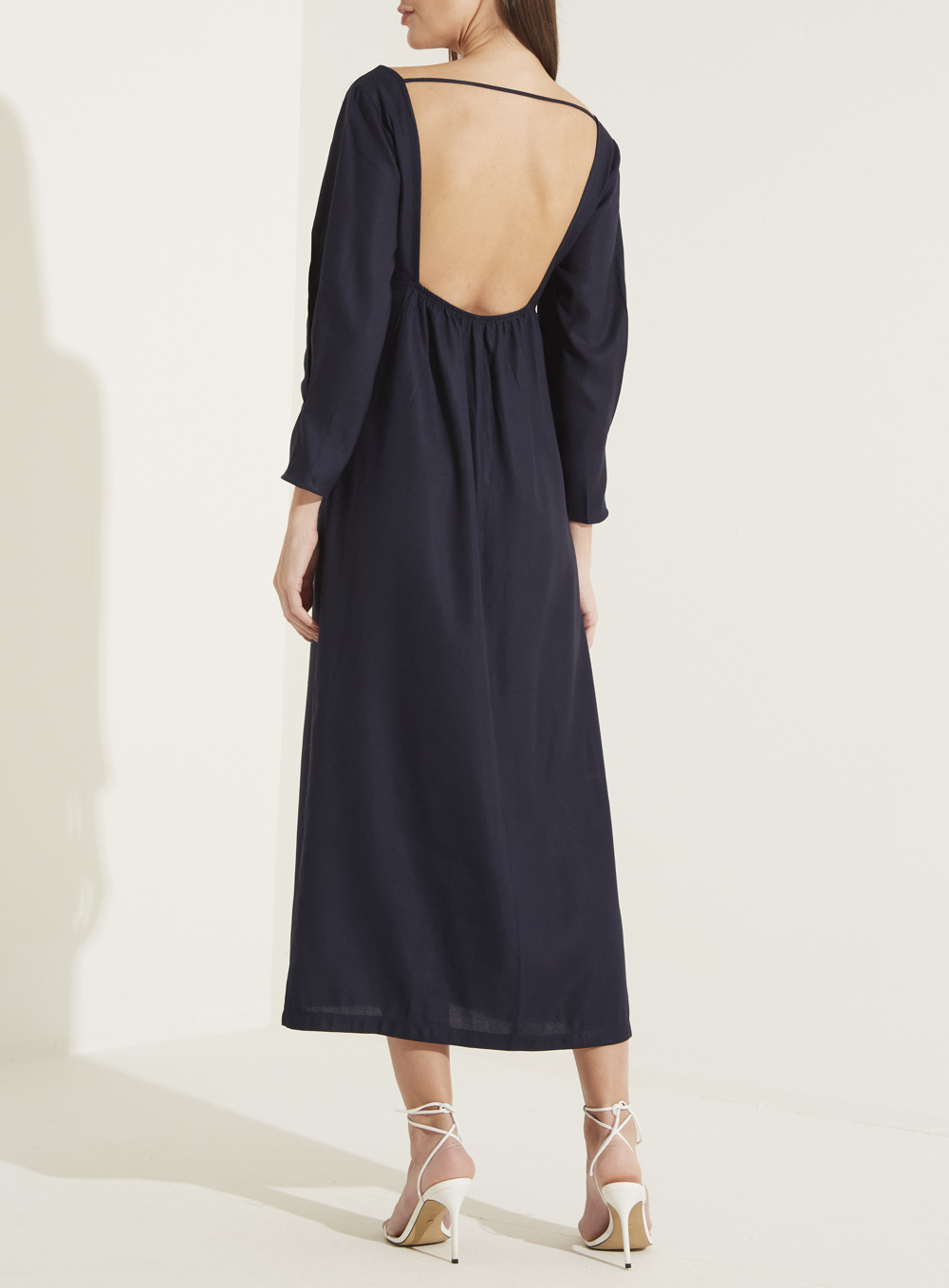 VESTIDO LINHO M AZUL ALYA