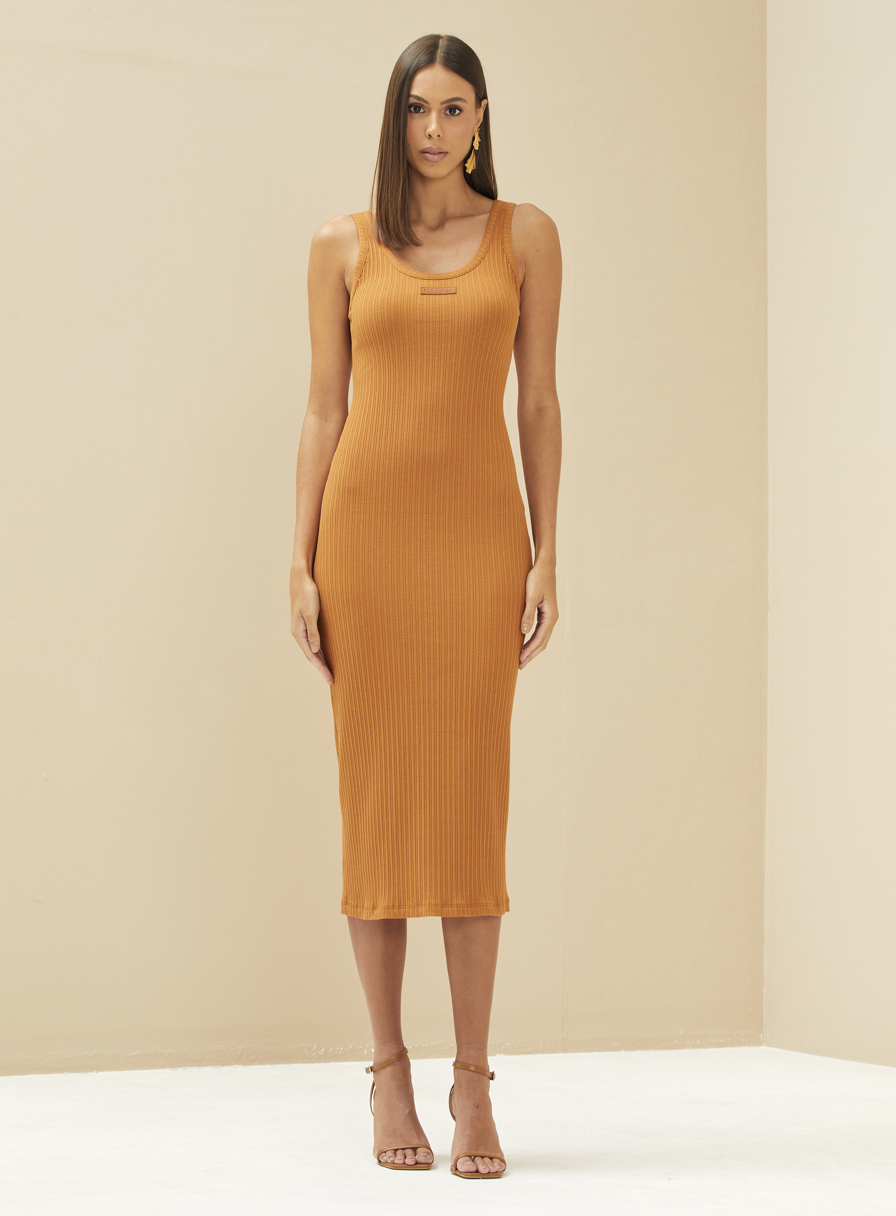 VESTIDO CANELADO P PRETO