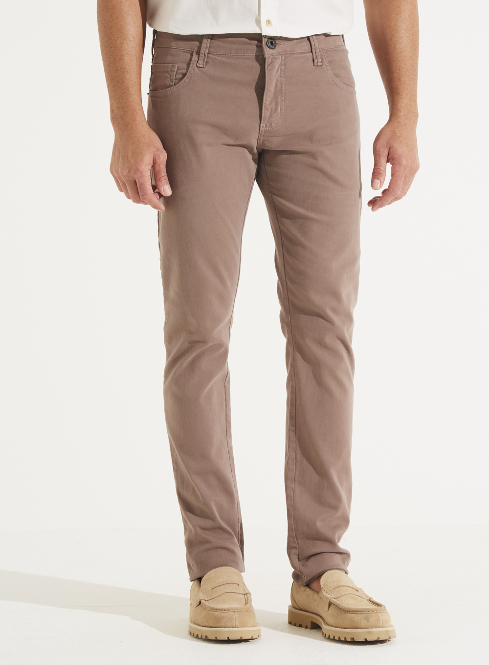 CALÇA SARJA IGOR SKINNY 42 MARROM WOLF