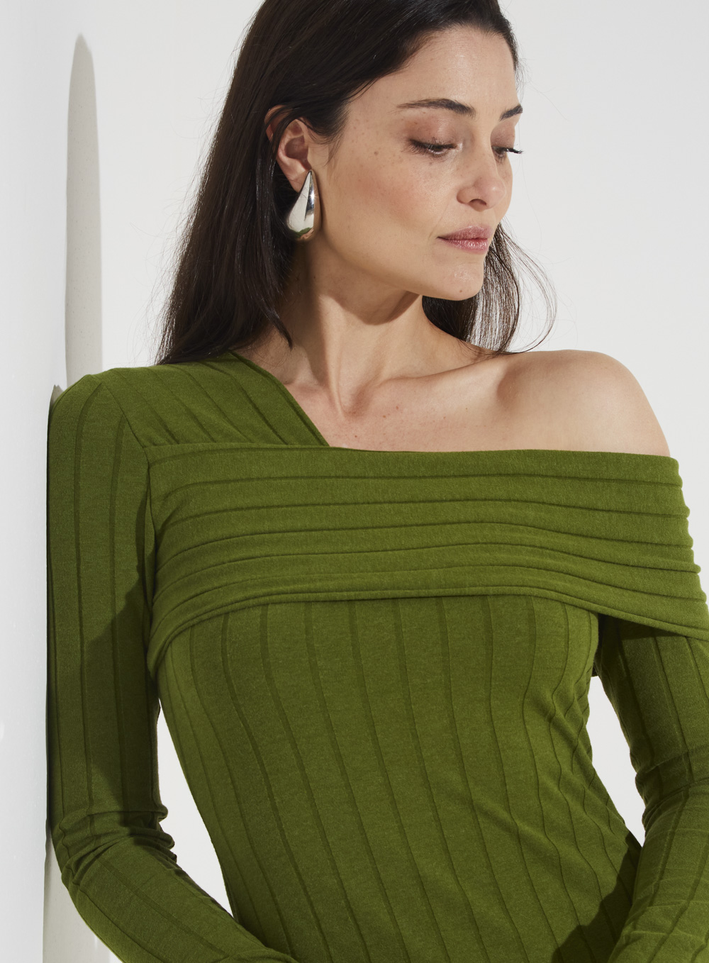 VESTIDO CANELADO G VERDE SERRANO