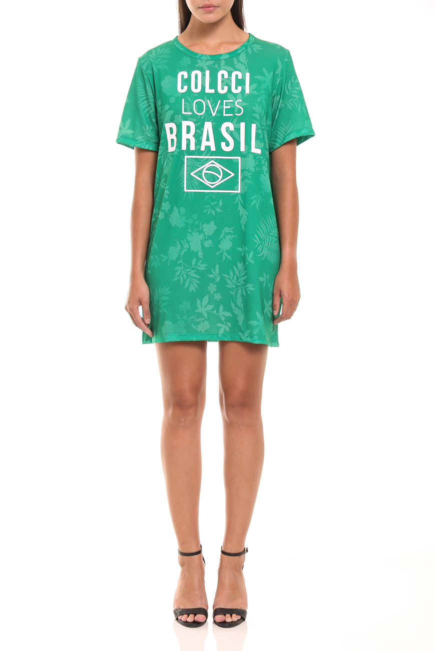 VESTIDO CURTO COPA DO MUNDO ESTAMPADO GG BRASIL FL