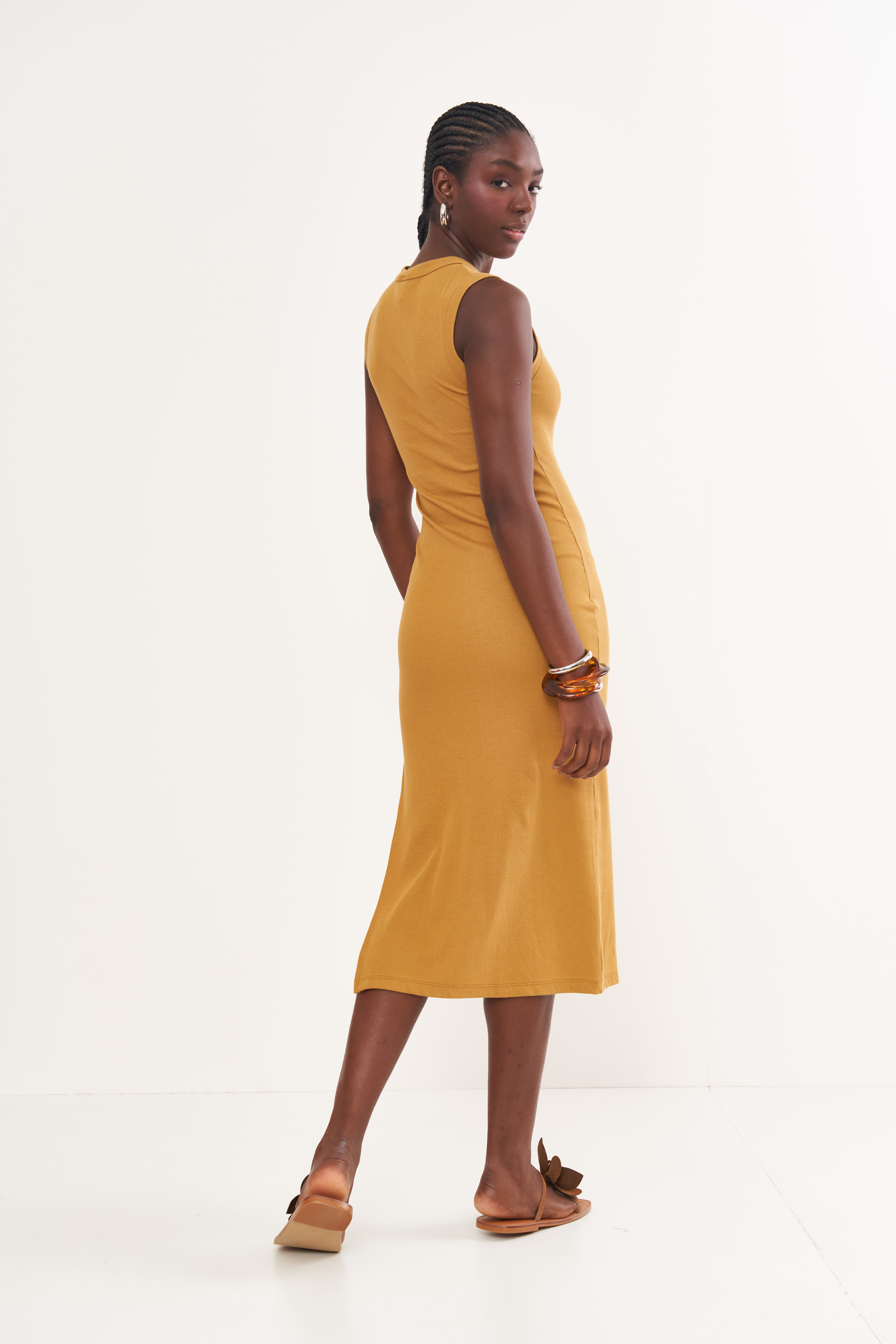 VESTIDO CANELADO G PRETO
