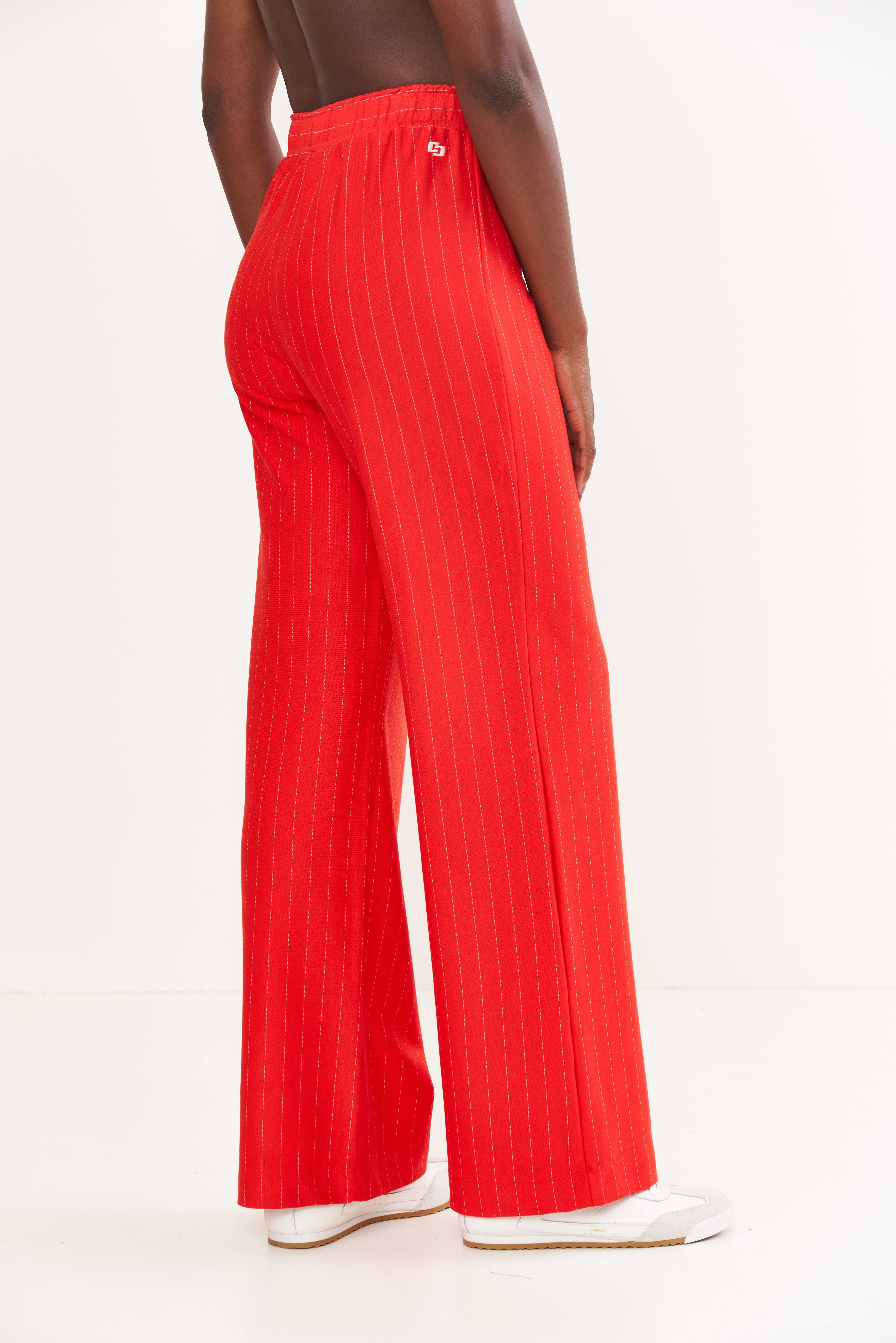 CALÇA LISTRADA G VERMELHO/OFF