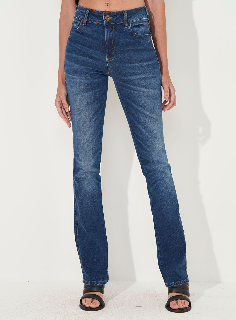 CALÇA JEANS BIA RETA 36 INDIGO