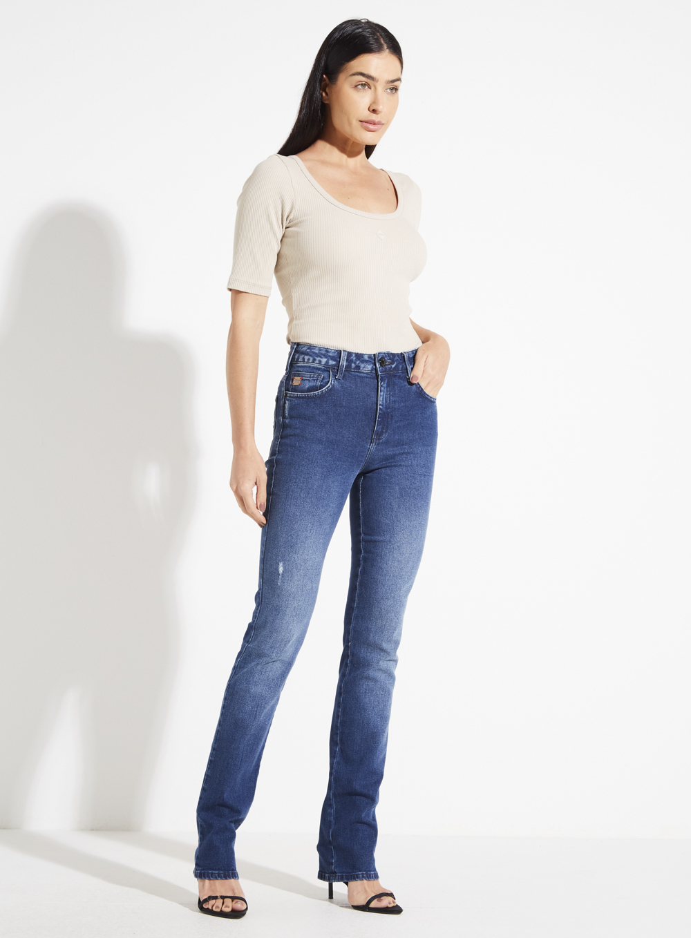 CALÇA JEANS MARISA 2 SLIM 38 INDIGO