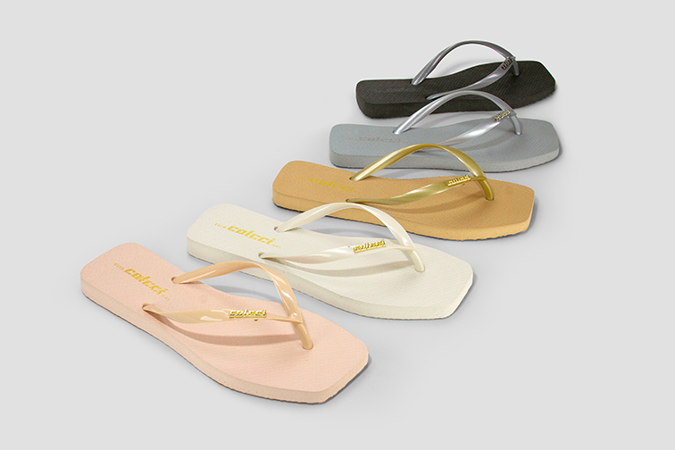 CHINELO FEM COLCCI 1986 METAL 35-36 BEGE TAUPE