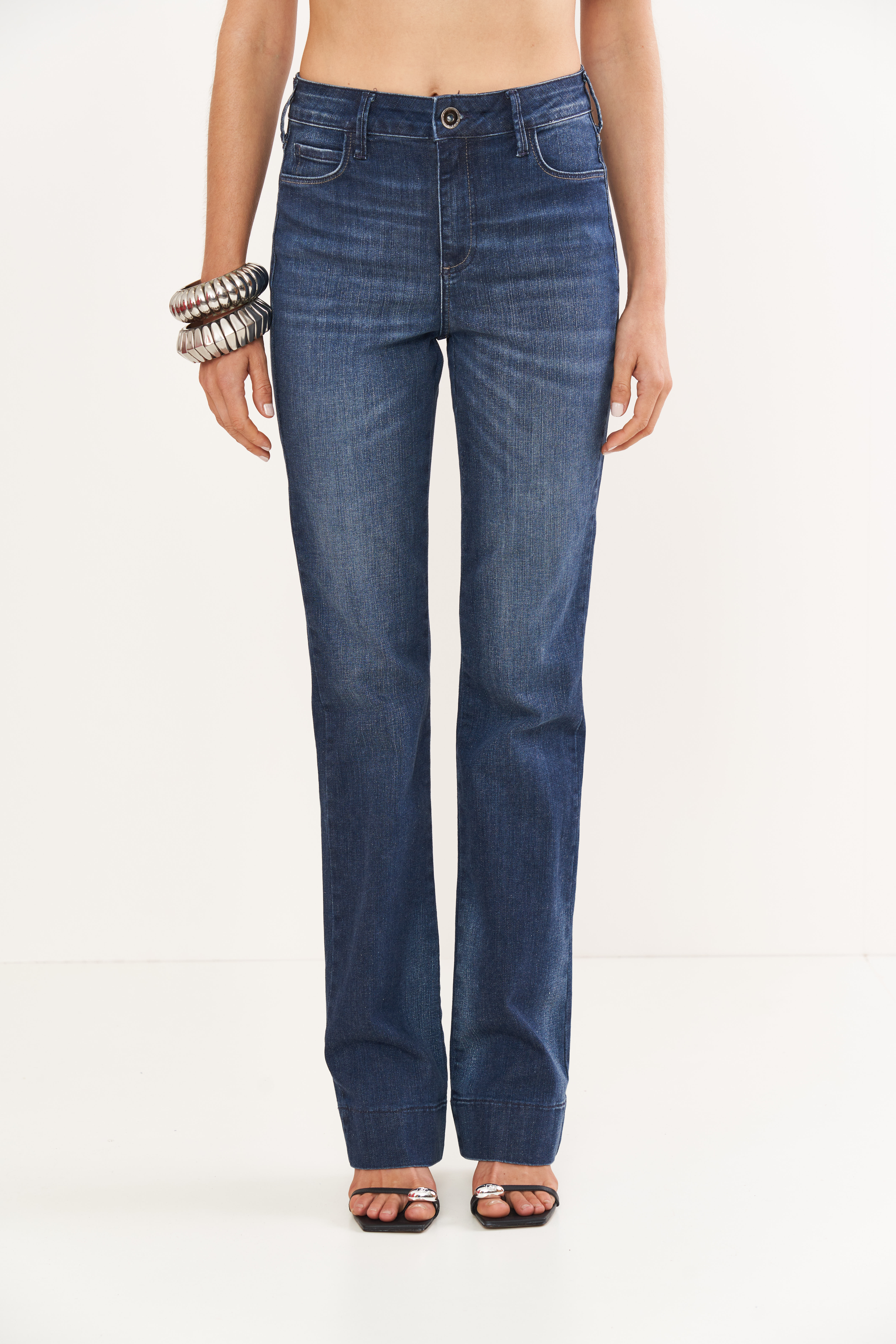 CALÇA JEANS BIA RETA 46 INDIGO