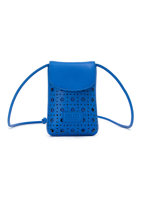 BOLSA FEM COLCCI CROSSBODY FUROS U AZUL BOUCHER