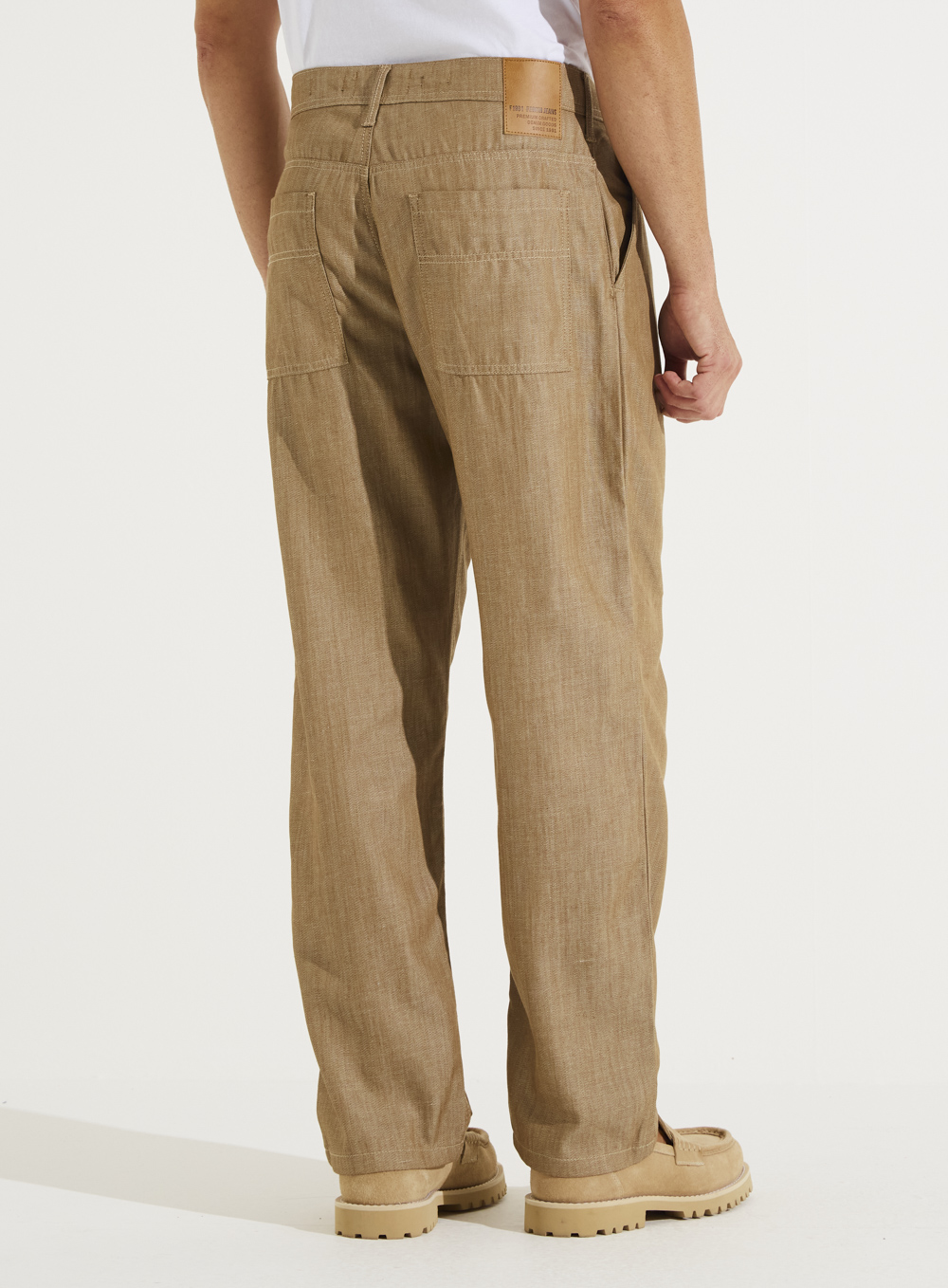 CALÇA LINHO 42 INDIGO MARROM