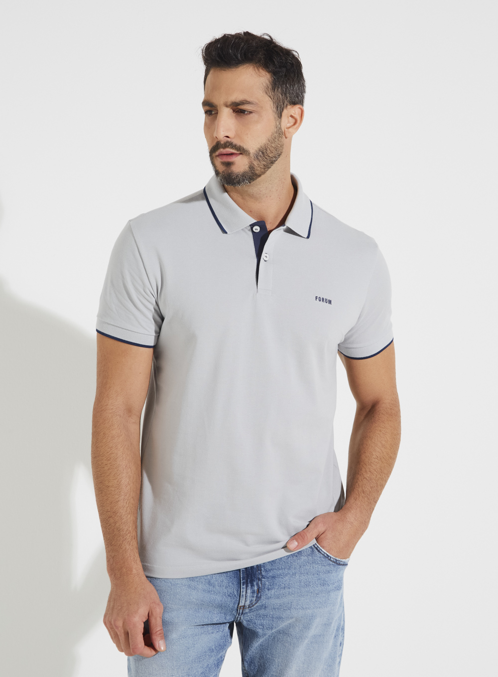 POLO FORUM M CINZA PEWTER