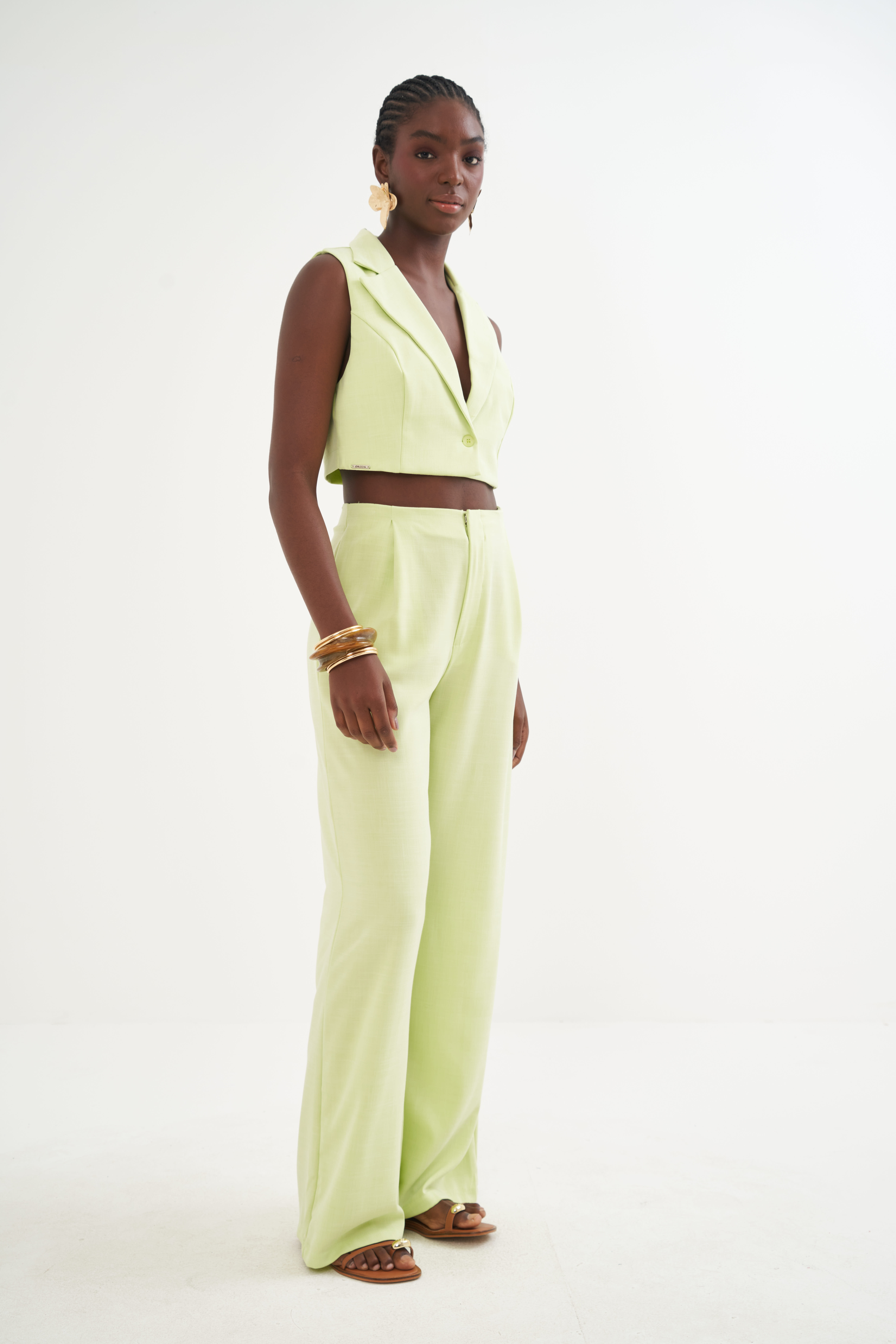 CALÇA COLCCI 38 VERDE/OFF