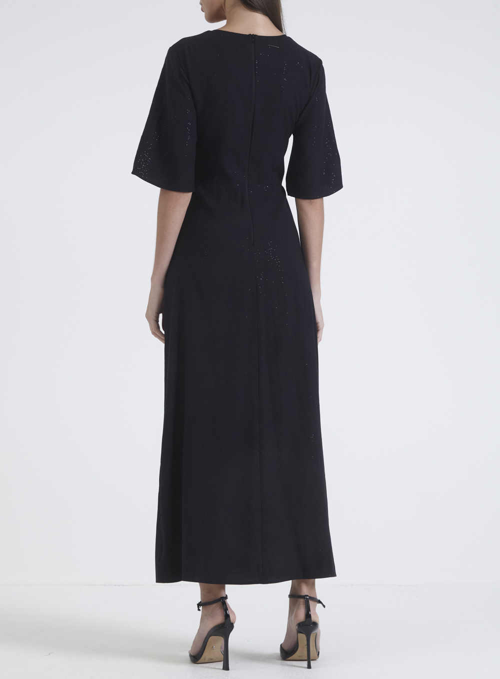 VESTIDO LINHO 38 PRETO/GLITTERPT