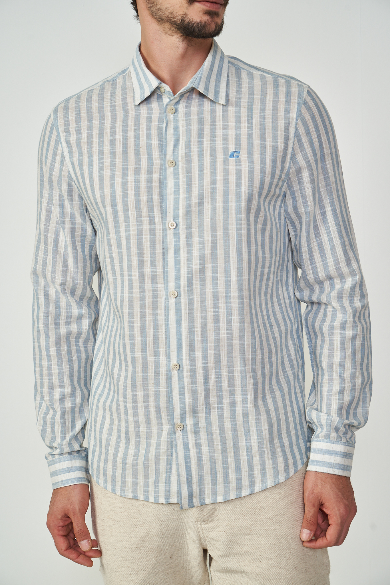 CAMISA LINHO LISTRADA RELAX P LISTRADO