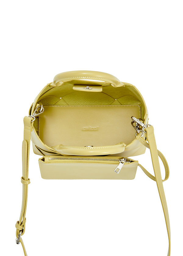 BOLSA COLCCI FEM TOTE ENTRELAÇADO BOX U AMARELO CO