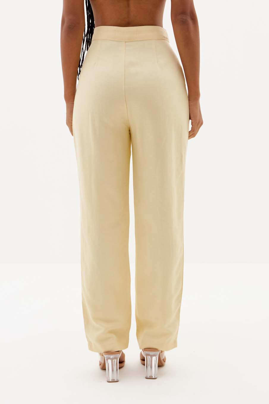 CALÇA LINHO 38 BEGE BRISTOL