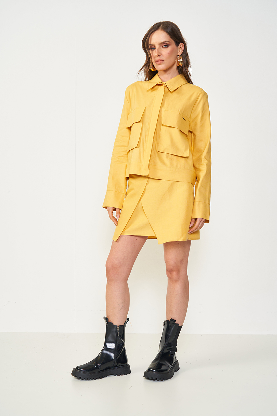 JAQUETA LINHO M AMARELO TOFU