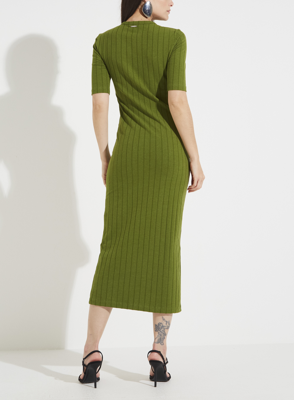 VESTIDO CANELADO G VERMELHO SPARKLY