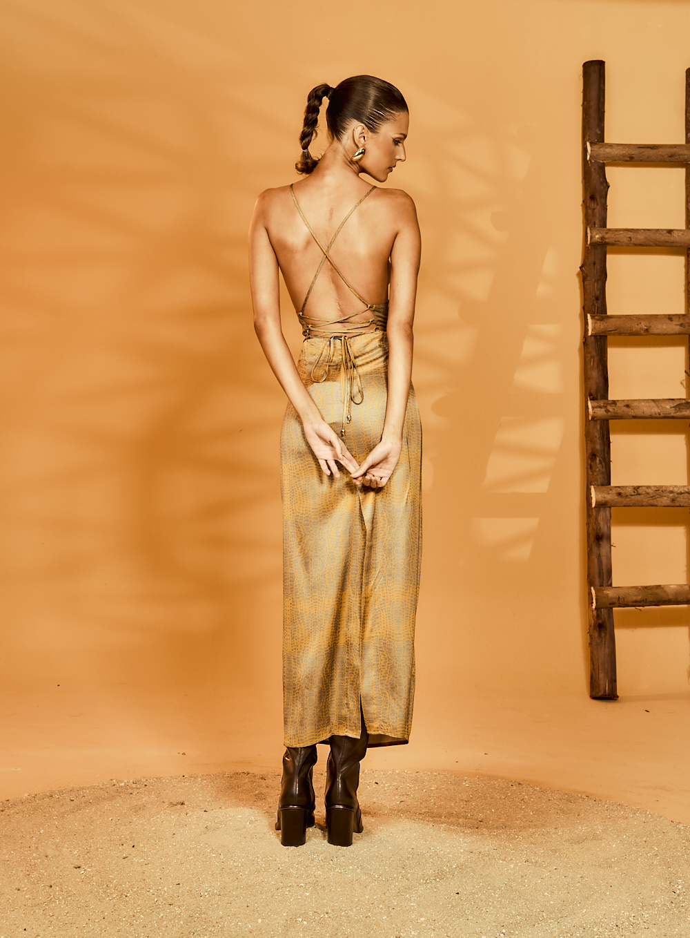 VESTIDO ESTAMPADO G GREY PYTHON