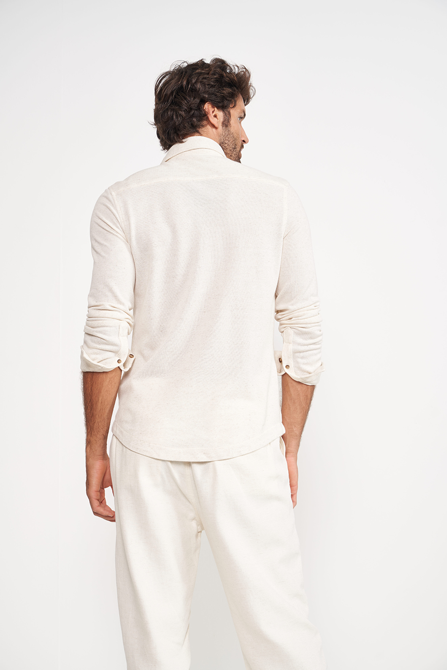 CAMISA LINHO M OFF/MARROM