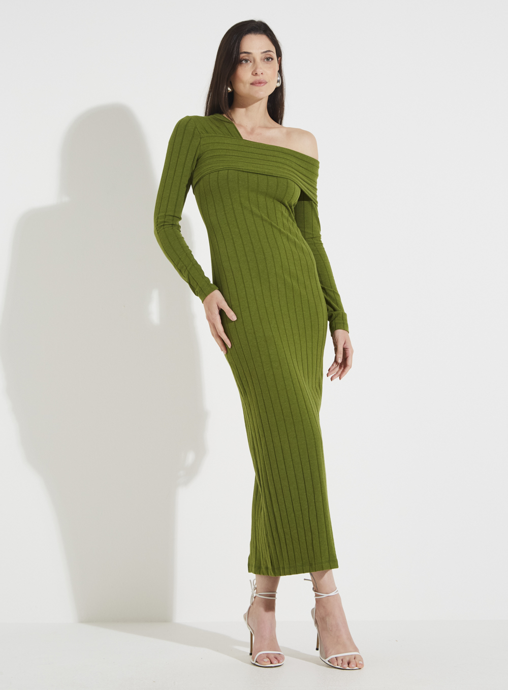 VESTIDO CANELADO G VERDE SERRANO