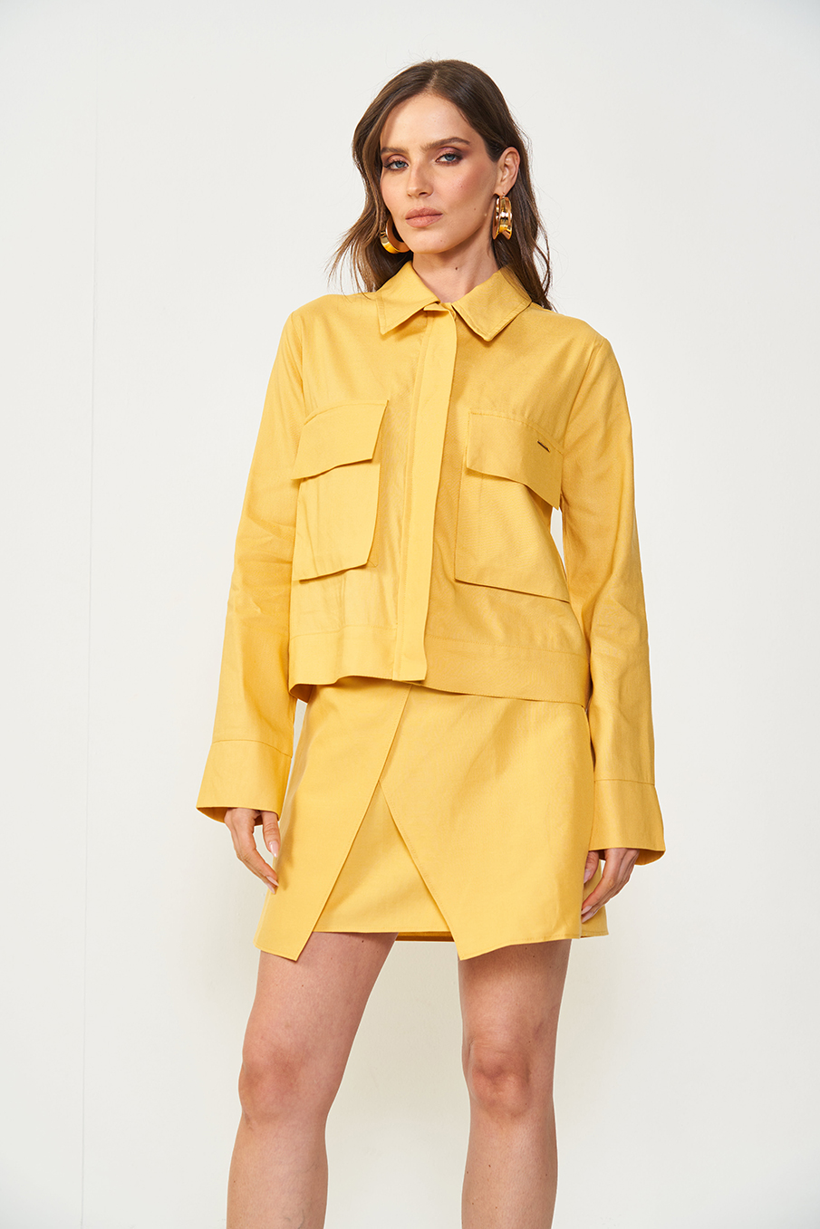JAQUETA LINHO M AMARELO TOFU