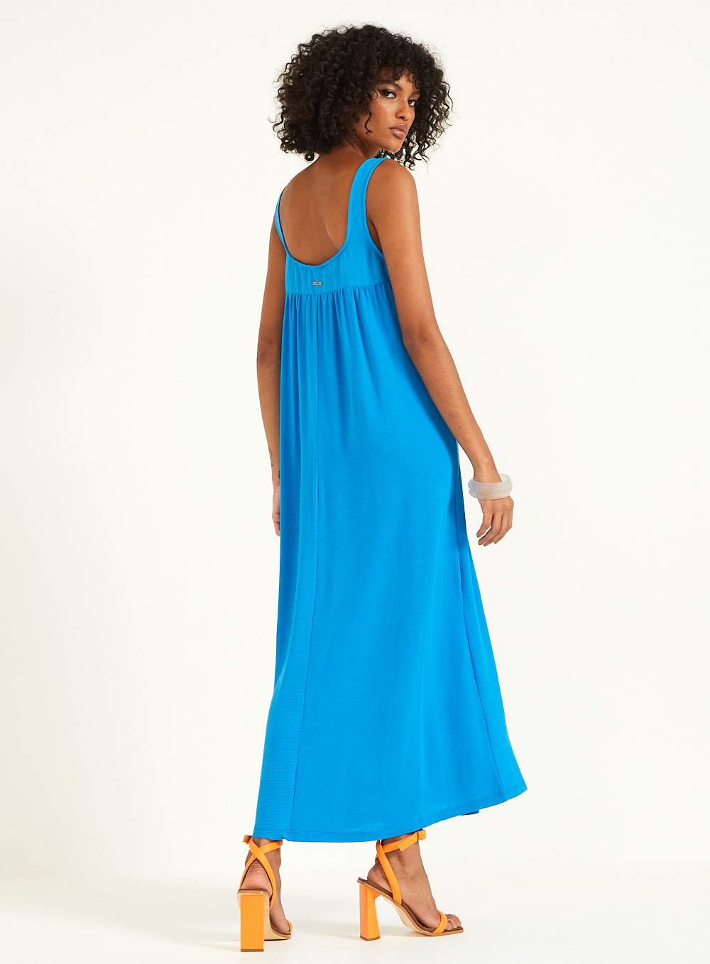 VESTIDO DETALHE LINHO M AZUL DIAZUR