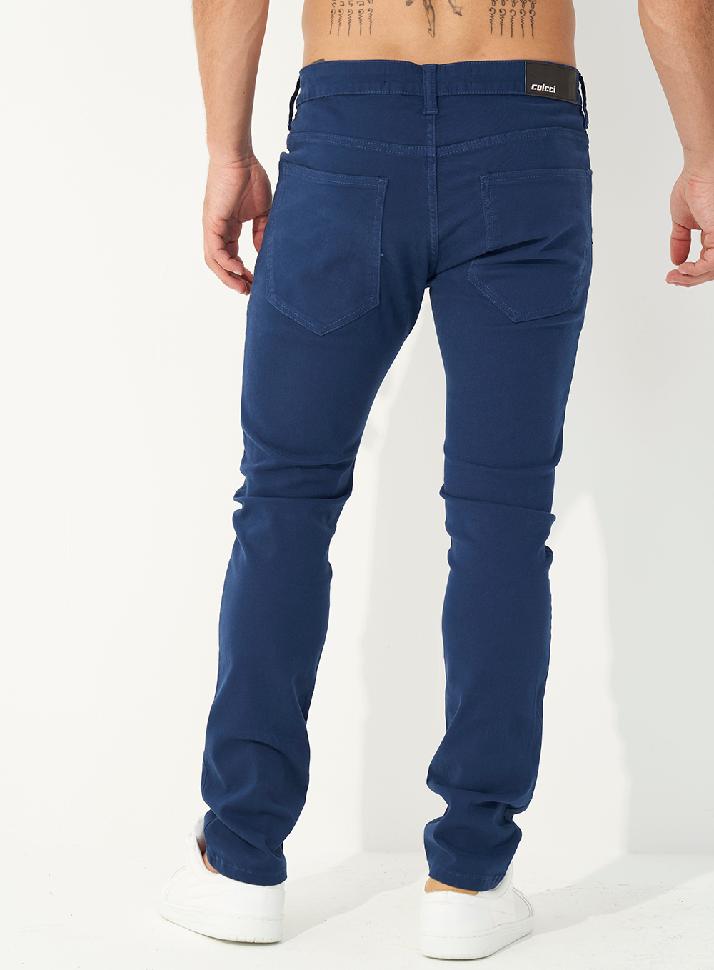 CALÇA SARJA FELIPE SKINNY 46 BEGE BEAR