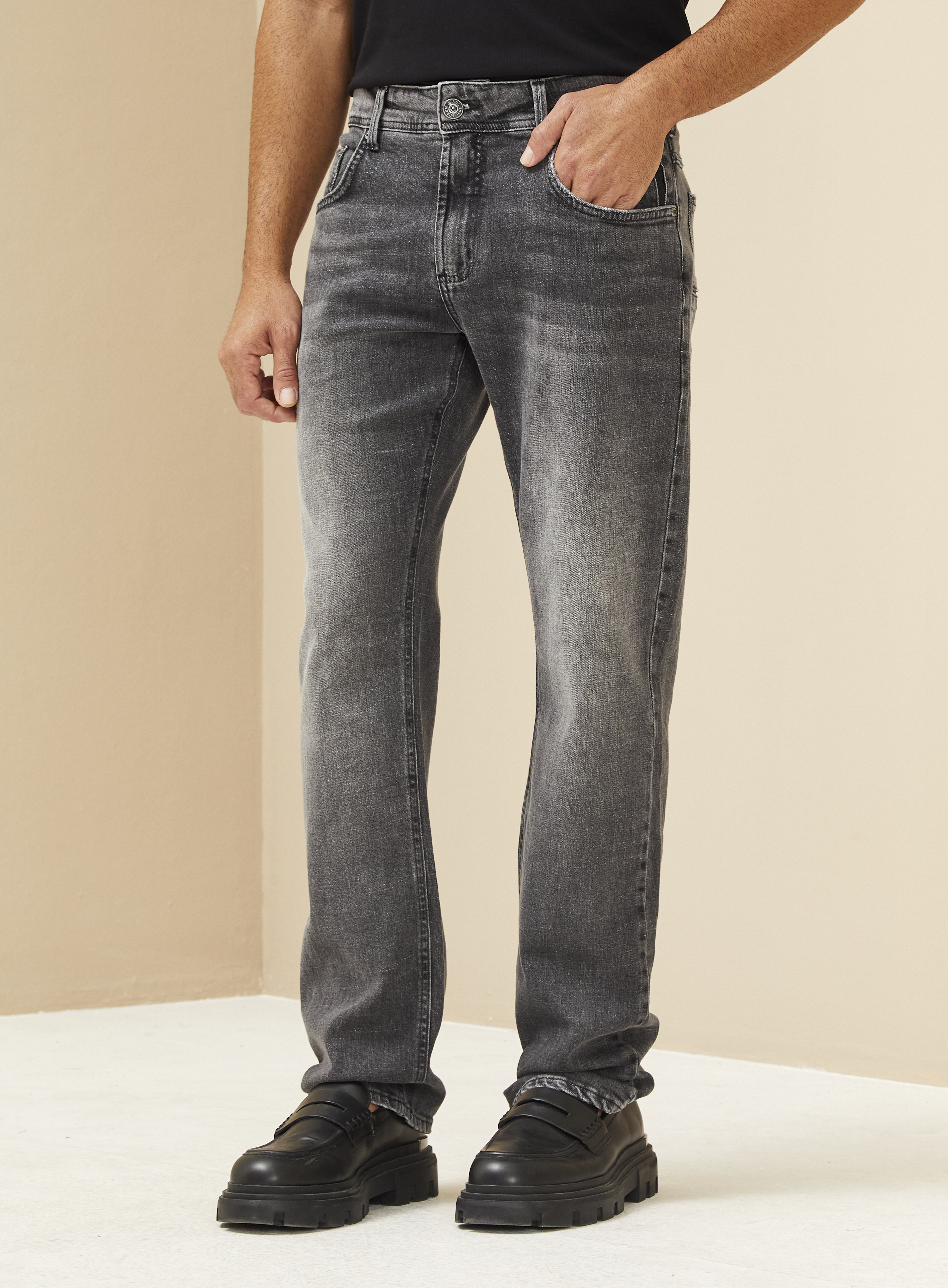 CALÇA JEANS PAUL REGULAR 40 IND.PRETO