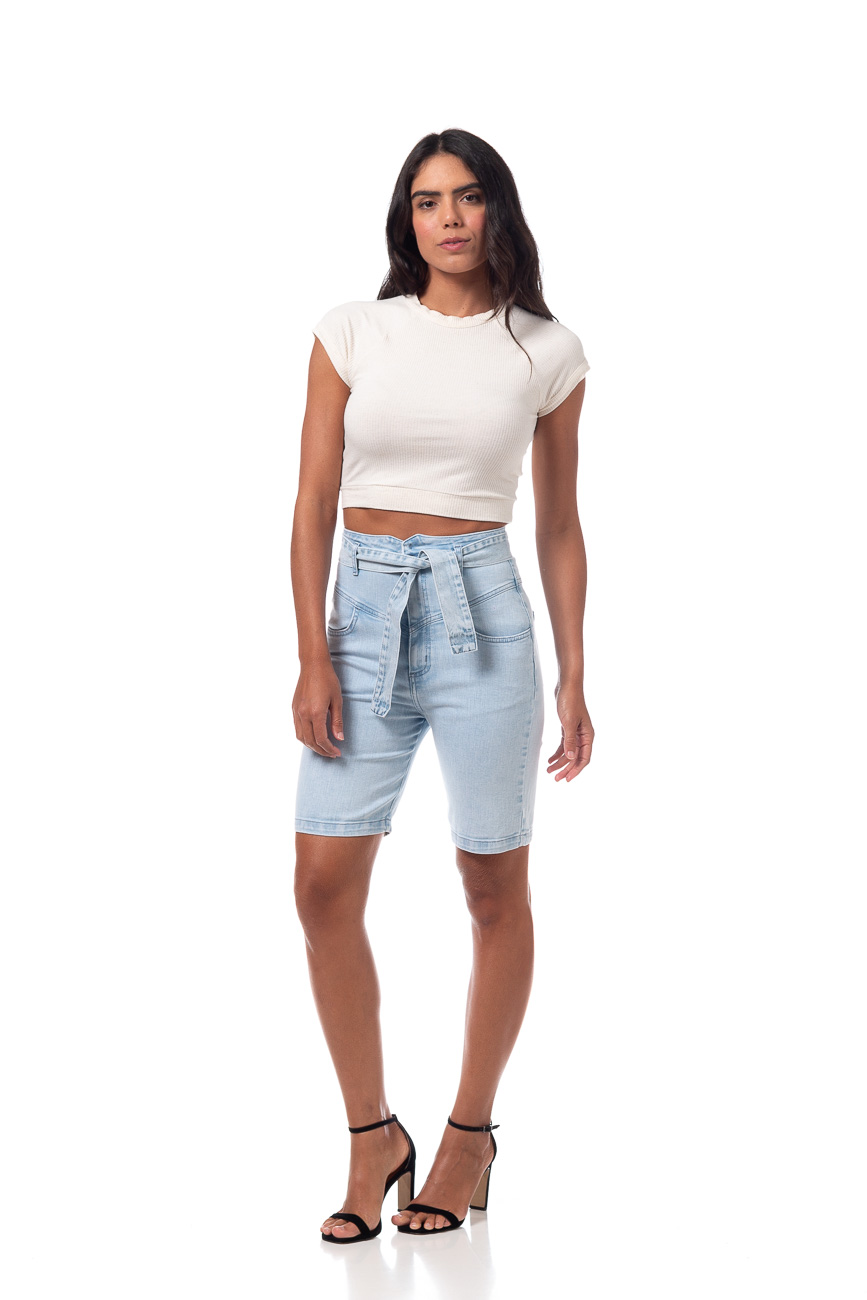 BERMUDA JEANS CAMILA 34 INDIGO