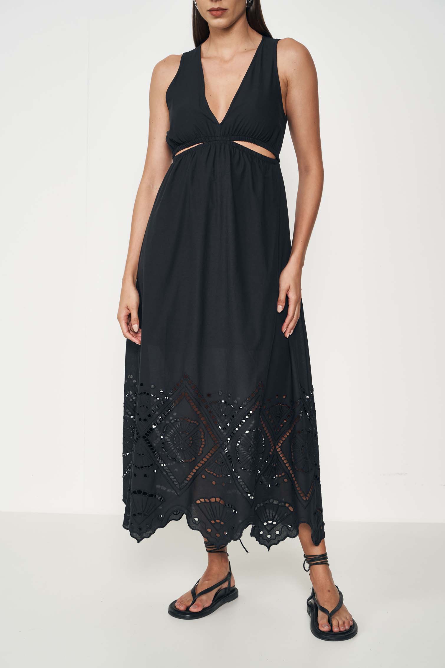 VESTIDO BORDADO G PRETO