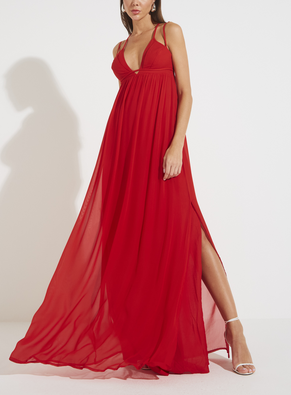VESTIDO FORUM M VERMELHO SPARKLY
