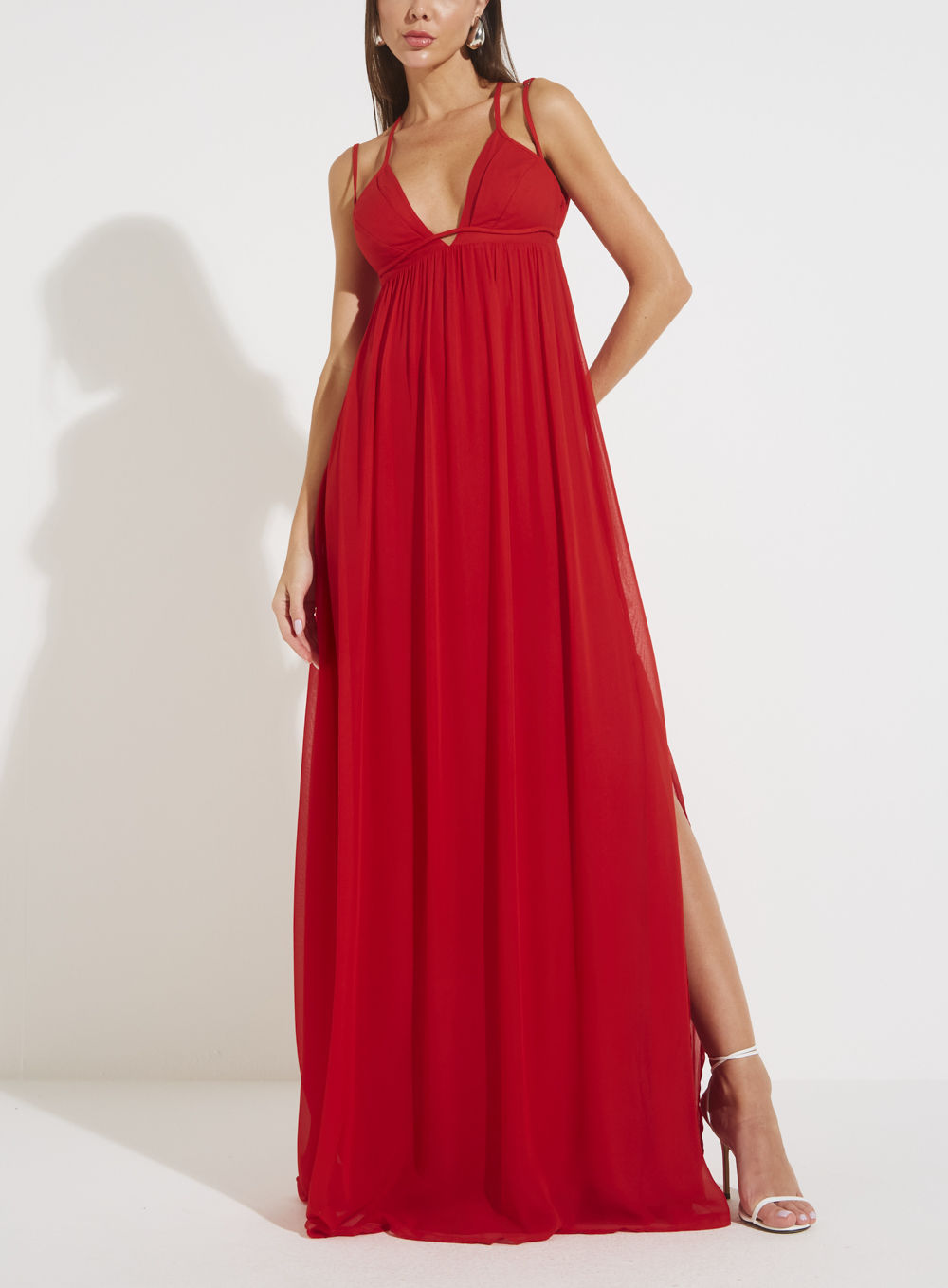 VESTIDO FORUM M VERMELHO SPARKLY