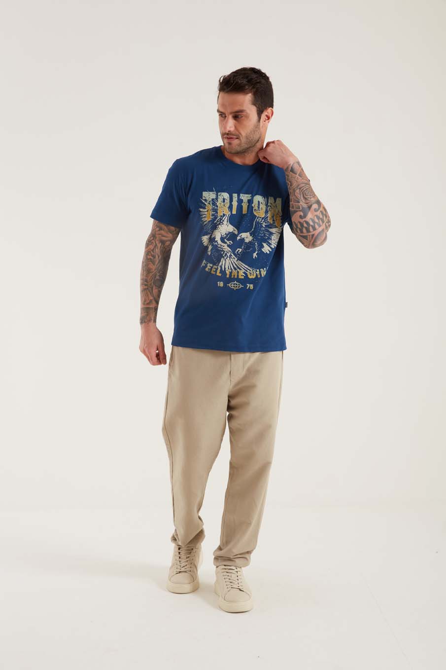 CAMISETA ESTAMPADA M AZUL MOONDUST