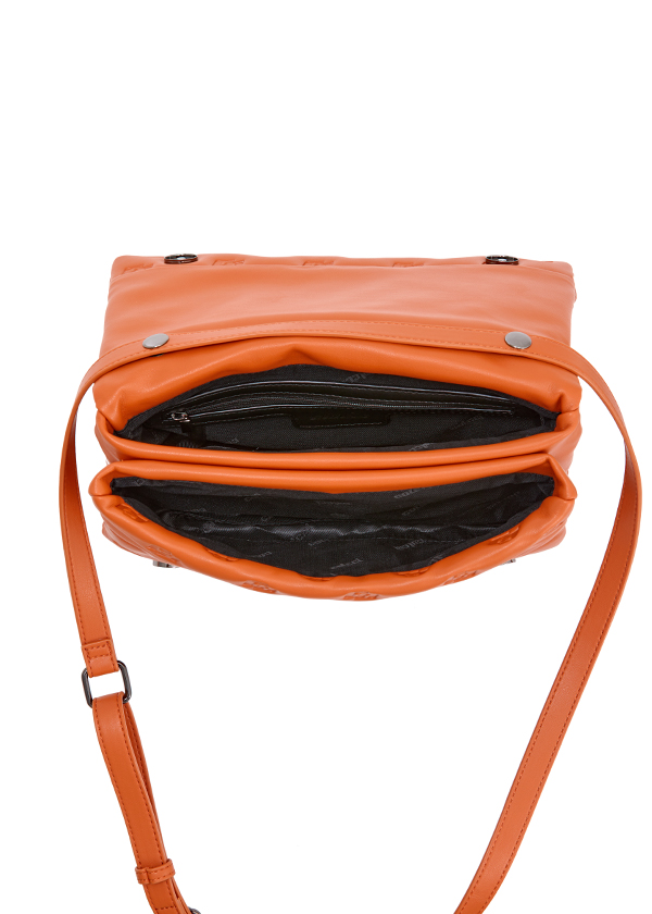 BOLSA COLCCI FEM CROSS GRAV PUFFER U LARANJA RUSSE