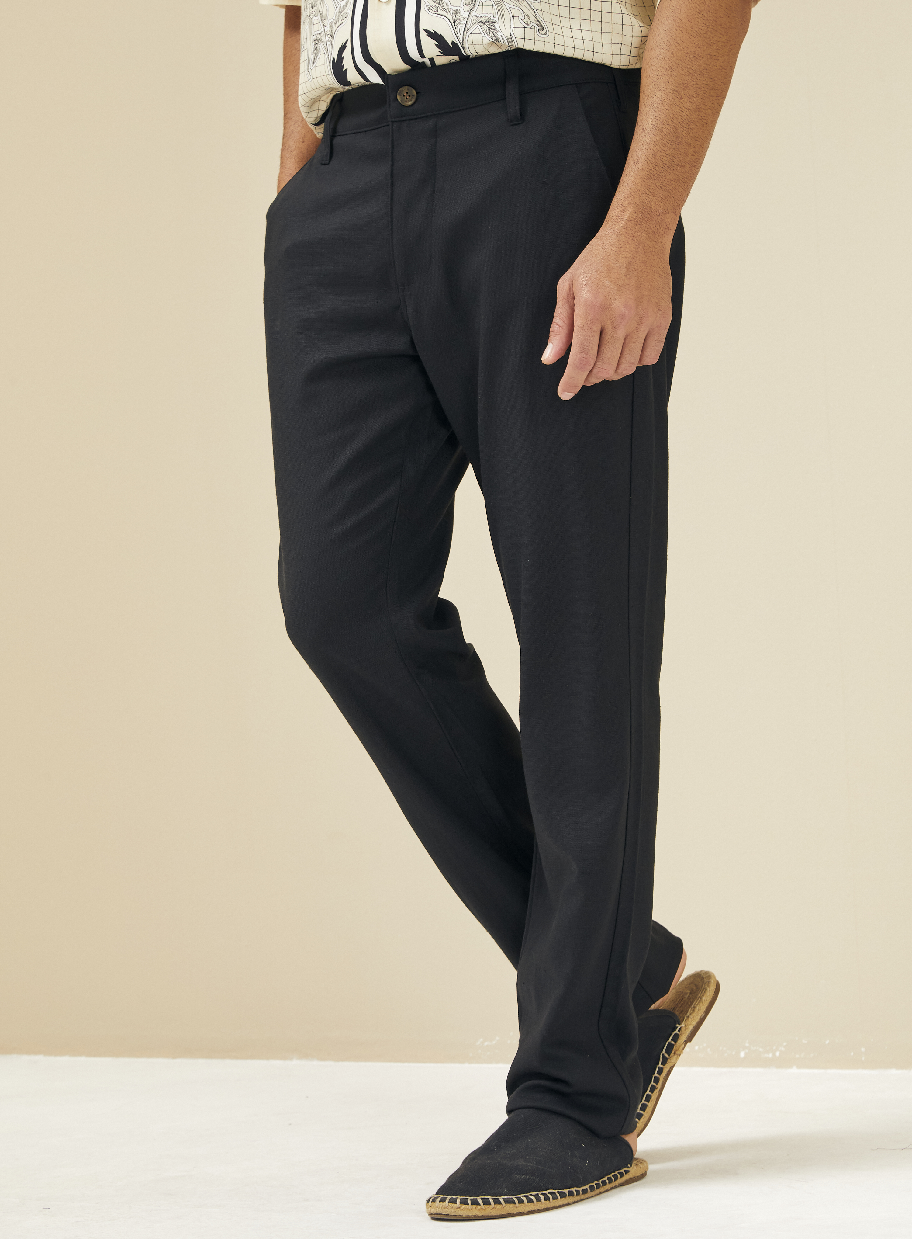 CALÇA LINHO 40 PRETO
