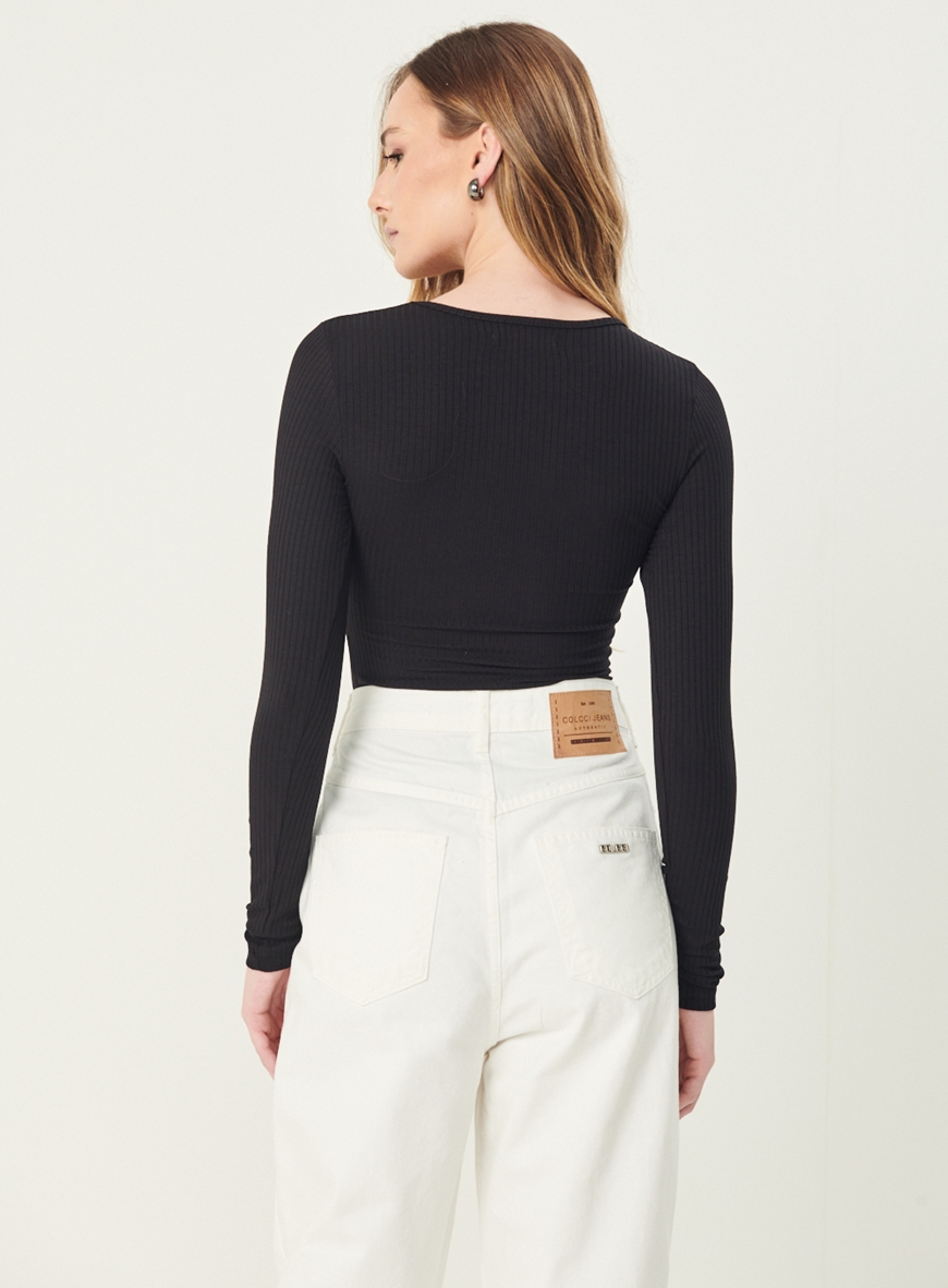 BLUSA CANELADA M MESCLA