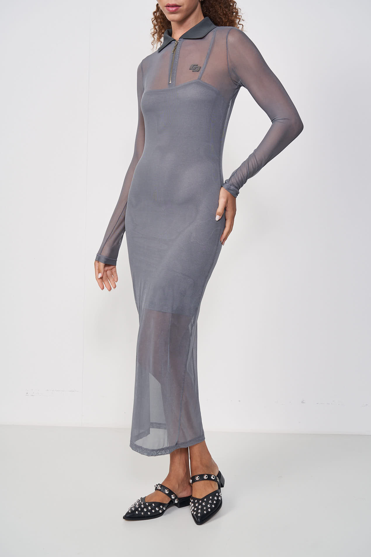 VESTIDO TULE PP CINZA ALITA