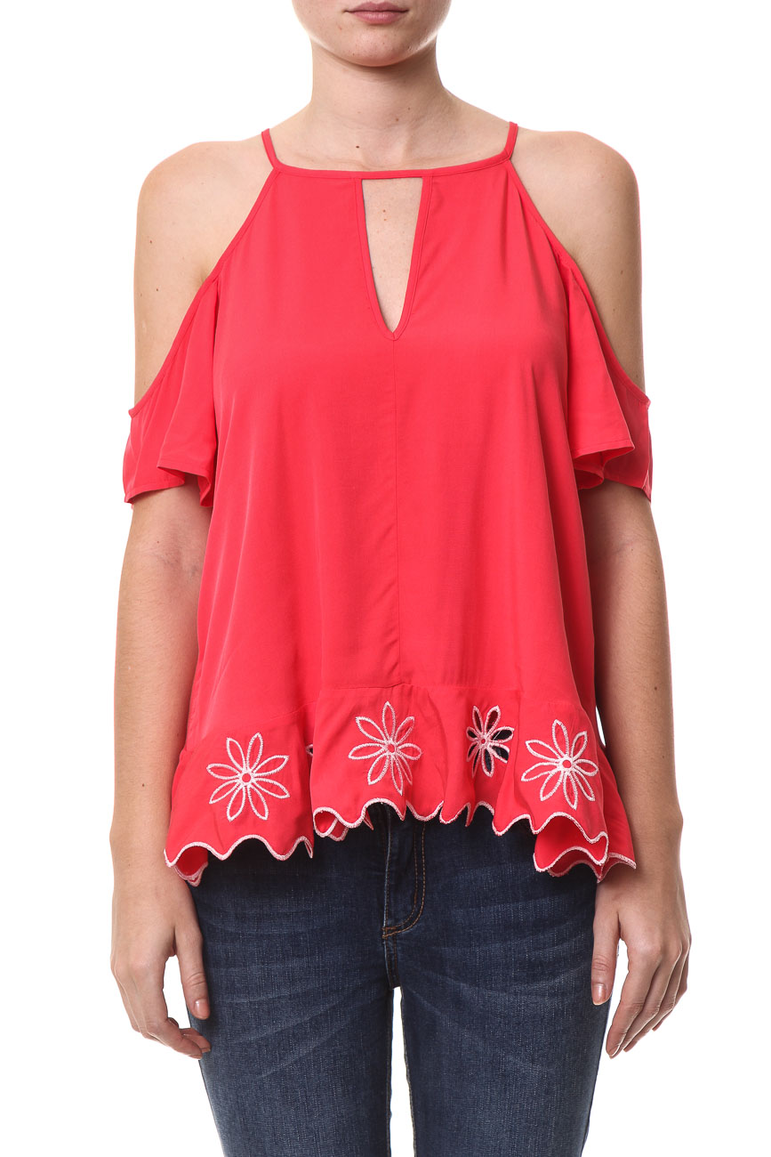 BLUSA FEM MM BORD P VERMELHO POMPEI