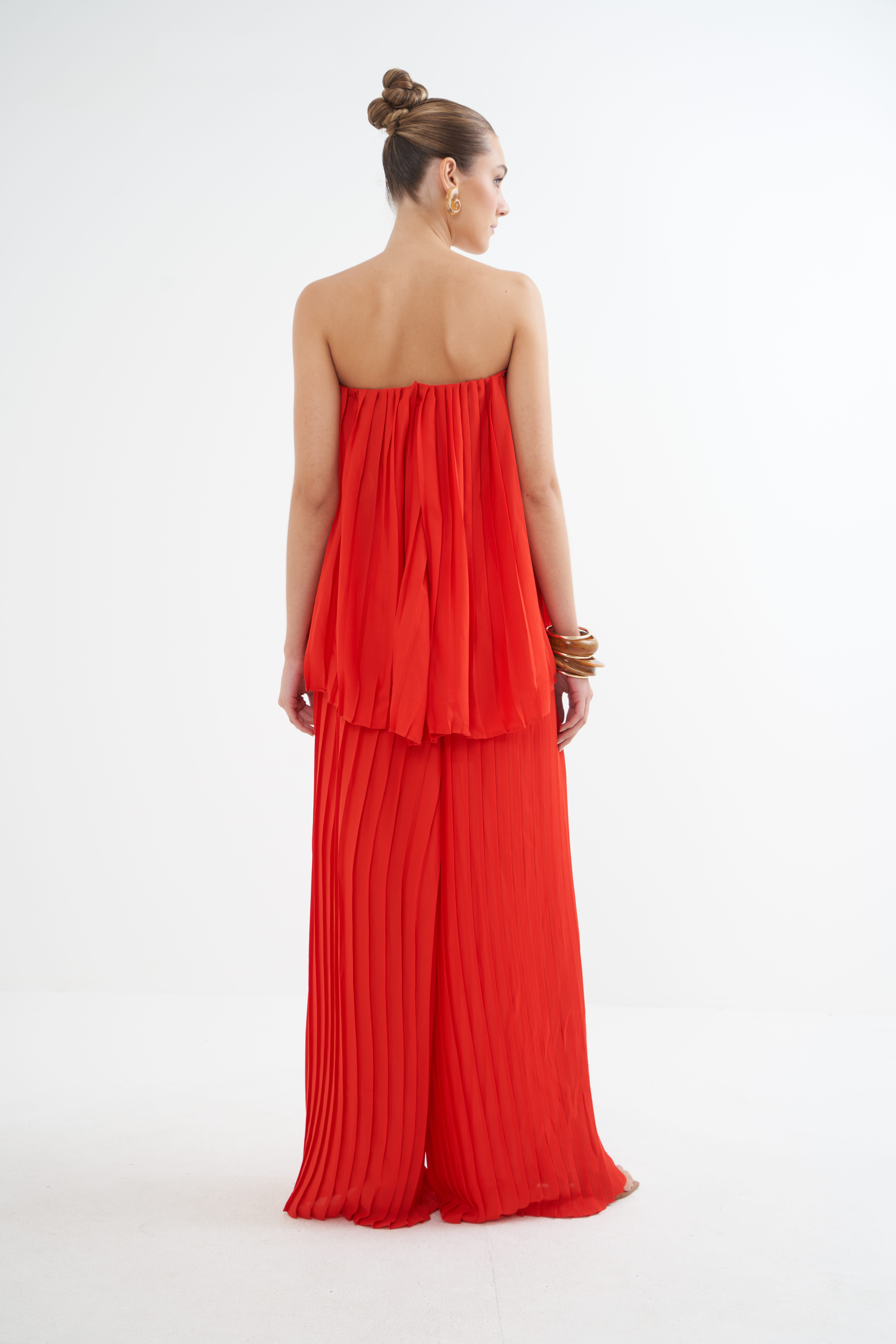 BLUSA PLISSADA M VERMELHO IFE