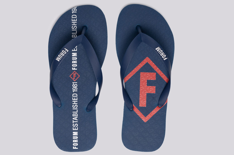 CHINELO MASC FORUM LETTERING 37-38 AZUL DARKNESS