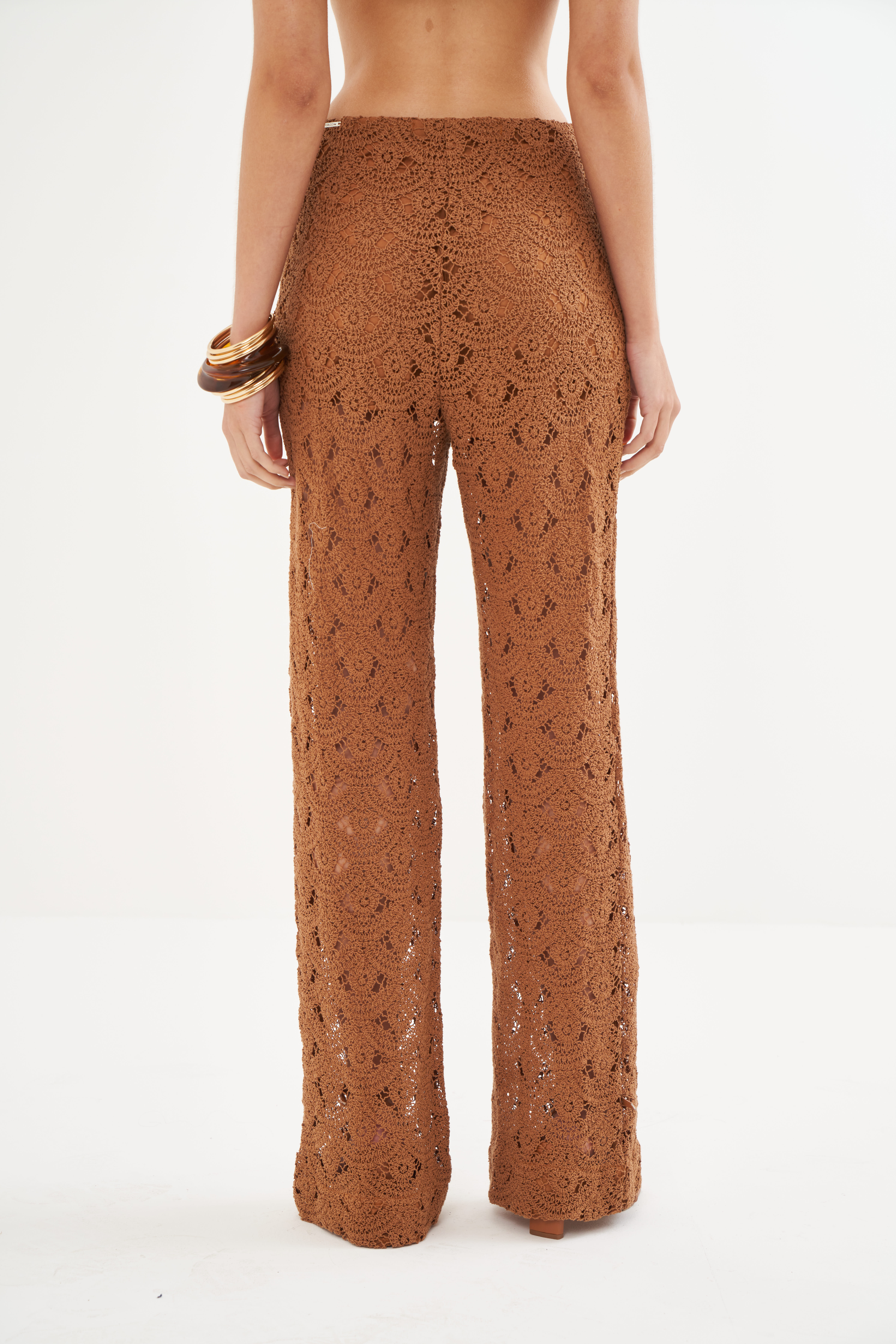 CALÇA RENDA 34 MARROM EVERMORE