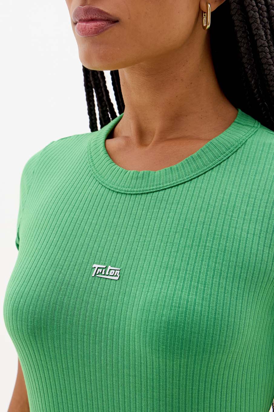 VESTIDO CANELADO M VERDE DILLE