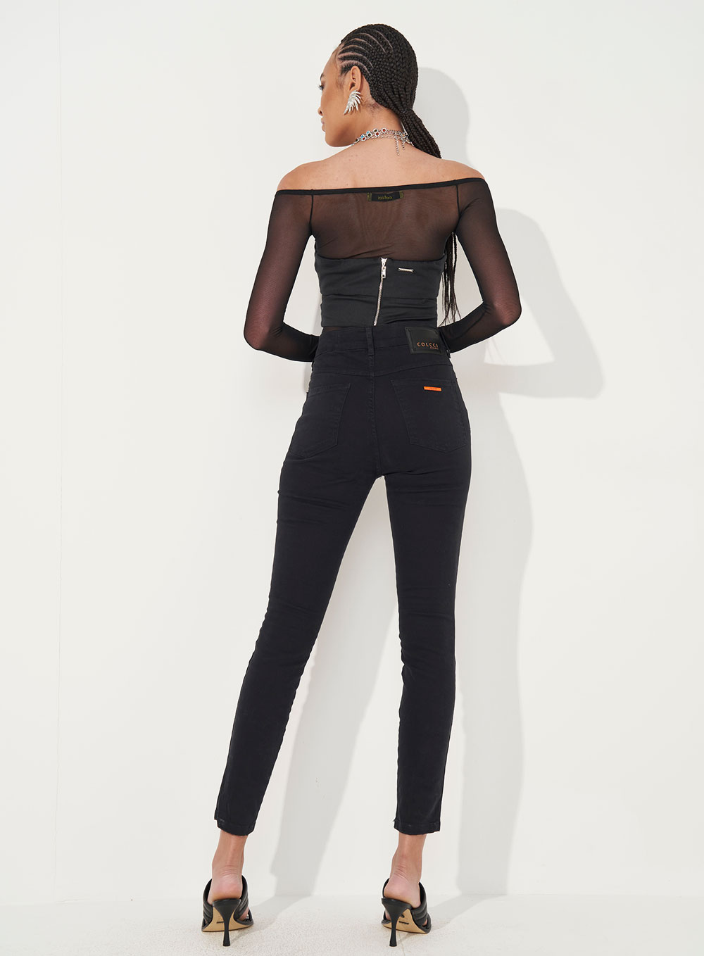 BLUSA TULE P PRETO/ ROSA