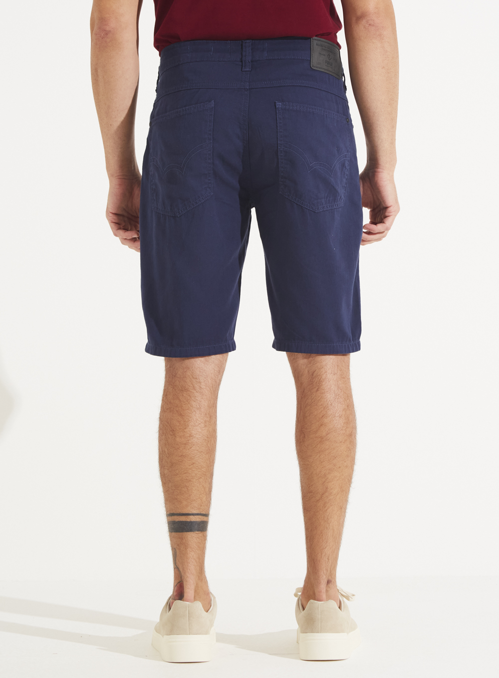 BERMUDA SARJA PAUL SLIM 38 MARROM WOLF